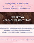 eSalon Permanent Hair Color & Hair Dye Kit - Dark Brown Copper Mahogany - Personal Colorist for Up To 100% Gray Coverage, All Hair Types - Professional-Grade Ammonia-Free