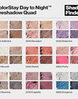 Revlon ColorStay Day to Night Eyeshadow Quad, Longwear Shadow Palette with Transitional Shades and Buttery Soft Feel, Crease & Smudge Proof, 505 Decadent, 0.16 Oz