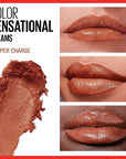 Maybelline Color Sensational Lipstick, Lip Makeup, Cream Finish, Hydrating Lipstick, Nude, Pink, Red, Plum Lip Color, Copper Charge, 0.15 oz; (Packaging May Vary)