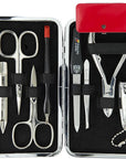 3 Swords Germany - brand quality 7 piece manicure pedicure grooming kit set for professional finger & toe nail care scissors clipper fashion leather case in gift box, Made by 3 Swords Germany (6288)