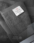 Infinitee Xclusives Luxury 100% Ring-Spun Cotton Bath Towels Set of 4 (27x54 inches) – Soft, Absorbent & Quick-Drying Towels for Bathroom, Gym, Spa & Hotel Use (Shadow Grey, Bath Towels)