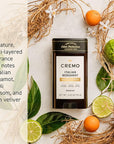 Cremo Italian Bergamot Aluminum Free Deodorant for Men, 48-hour Long Lasting Odor Protection, 2.65oz