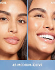 Covergirl Simply Ageless Skin Perfector Essence Foundation, 45 Medium-Olive, Tinted Skincare Makeup Hybrid, Sheer Tint, Radiant Finish, Glowy Finish, Vegan Formula, 1.0oz