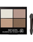 Revlon Eyeshadow Palette by Revlon, ColorStay Day to Night Up to 24 Hour Eye Makeup, Velvety Pigmented Blendable Matte & Shimmer Finishes, 555 Moonlit, 0.16 Oz, 555 Moonlit, 0.16 oz