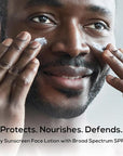 MARLOWE. No. 128 Men's Facial Lotion with Sunscreen SPF 50, 3.4 oz, Oil-Free, Lightweight Daily Face Moisturizer for Men, Includes Natural Extracts to Hydrate, Nourish & Soothe