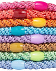 L. Erickson Grab & Go Pony - Spring - 8 Pack Ponytail Holder Hair Ties - Mixed Colors