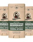 Dr. Squatch Natural Deodorant for Men - Sierra Storm – Smells Like Giant Mountain Sequoias - Odor-Squatching Men's Deodorant Aluminum Free (2.65 oz, 3 Pack)