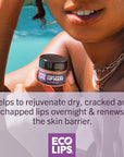 Eco Lips Daily Plumping Lip Mask with Hyaluronic Acid + Overnight Intensive Lip Mask with Gotu Kola 2-pack by Eco Lips 100% Natural. Made in USA