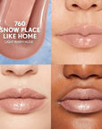 Covergirl Clean Fresh Yummy Plumper Lip Gloss, 760 Snow Place Like Home, Shiny, Vegan Formula, Easy to Apply, Minty Flavor, 0.33oz