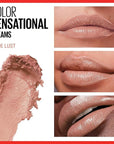 Maybelline Color Sensational Lipstick, Lip Makeup, Cream Finish, Hydrating Lipstick, Nude Lust, Nude ,1 Count