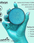 Mehron Paradise FX Metallics – Metallic Blue 1.4 oz | Professional Water Activated Shimmering Metallic Paint for Raves, Costumes, Special Effects, Halloween, Stage, Screen, Theater & Cosplay FX