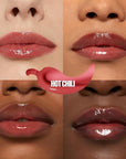 MAYBELLINE Lifter Gloss Lifter Plump, Plumping Lip Gloss with Chili Pepper and 5% Maxi-Lip, Hot Chili, Terracotta Red Cream, 1 Count