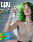 Green Temporary Hair Color Spray - Gentle Formula, Washable & Non-Sticky | Instant Hair Dye Alternative for Adults | Halloween, Costume, Party Makeup, 150ml
