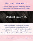 eSalon Permanent Hair Color & Hair Dye Complete Kit - Darkest Brown - Personal Colorist for Up To 100% Gray Coverage, All Hair Types - Professional-Grade Ammonia-Free