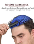 4.23 oz Temporary Blue Hair Color Wax with Dye Brush, Instant Natural Hairstyle Cream, Disposable Coloring Mud for Women Men Youth, Washable Styling Pomades, Party Cosplay DIY Halloween