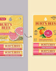 Burt's Bees Lip Balm - Pink Grapefruit, Lip Moisturizer With Responsibly Sourced Beeswax, Tint-Free, Natural Origin Conditioning Treatment, 2 Tubes, 0.15 oz.