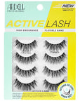 Ardell Active Lash - Pump’n, False Eyelashes, Cat Eye Lashes Wispy, Water-Resistant, Lightweight, 4 pairs, 1-Pack