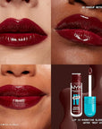NYX PROFESSIONAL MAKEUP Lip IV Hydrating Glossy Lip Stain with 12HR Hydration - Water Bout Wine (Red)