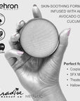 Mehron Paradise FX Metallics – Metallic Silver 1.4 oz | Professional Water Activated Shimmering Metallic Paint for Raves, Costumes, Special Effects, Halloween, Stage, Screen, Theater & Cosplay FX