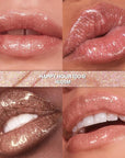 REVLON Super Lustrous Glimmer Gloss, Non-Sticky Lip Gloss, High-Shine Finish, Plant-Based Glitter, 004 Happy Hour, 0.13 fl oz