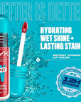 NYX PROFESSIONAL MAKEUP Lip IV Hydrating Glossy Lip Stain with 12HR Hydration - Blush Rush (Pink)