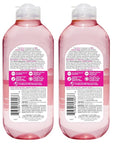 Garnier Micellar Water with Rose Water and Glycerin, Hydrating Facial Cleanser & Makeup Remover, For All Skin Types, Vegan, Cruelty Free, 13.5 Fl Oz (400mL), 2 Count