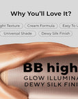 Lamel Dewy Cream BB Highlighter - Lightweight, Buildable