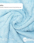 100% Cotton Washcloths Set 13” x 13” | Sky Blue Towels | Set of 6 Ultra Soft and Highly Absorbent Washcloths Sets for Bathroom, Gym, Spa | Machine Washable Face Towel