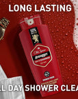 Old Spice Refreshing Body Wash for Men, 3X Defense, 24/7 Shower Fresh with Long Lasting Scent, Red Collection, Swagger with Cedarwood Scent, 24 oz (Pack of 2)