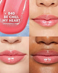 Covergirl Clean Fresh Yummy Plumper Lip Gloss, 840 Be Chill My Heart, Shiny, Vegan Formula, Easy to Apply, Minty Flavor, 0.33oz