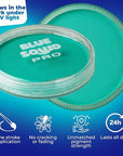 Blue Squid Face Paint Water Based Single Cake Professional Face Paint & Body Paint - Water Activated, Kids Adults Face Painting for Costume, Halloween Makeup, Cosplay - Neon Teal Face Paint 30g
