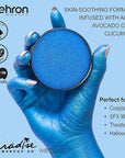 Mehron Paradise FX Metallics – Metallic Dark Blue 1.4 oz | Professional Water Activated Shimmering Metallic Paint for Raves, Costumes, Special Effects, Halloween, Stage, Screen, Theater & Cosplay FX