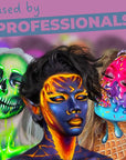 Blue Squid PRO Face Paint - Professional Water Based Single Cake Facepaint & Body Paints - SFX Makeup, Kids Adults Face Painting for Costume, Halloween, Cosplay - Metallic Purple 30g / 1oz