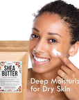 Refined Shea Butter Unscented - 100% Pure African Shea Butter for Hair & Dry Skin - Use for Soap Base, Face & Body Moisturizer, for DIY Whipped Body Butter & Lip Balm 1 LB Bar