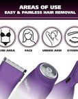 Wahl Pure Confidence Rechargeable Electric Trimmer, Shaver, & Detailer for Smooth Shaving & Trimming of The Face, Underarm, Eyebrows, & Bikini Areas – Model 9865-100
