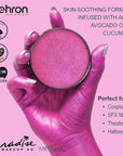 Mehron Paradise FX Metallics – Metallic Fuchsia 1.4 oz | Professional Water Activated Shimmering Metallic Paint for Raves, Costumes, Special Effects, Halloween, Stage, Screen, Theater & Cosplay FX