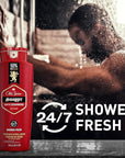 Old Spice Refreshing Body Wash for Men, 3X Defense, 24/7 Shower Fresh with Long Lasting Scent, Red Collection, Swagger with Cedarwood Scent, 24 oz (Pack of 2)