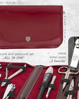 3 Swords Germany - brand quality 10 piece manicure pedicure grooming kit set for professional finger & toe nail care scissors clipper fashion leather case in gift box, Made by 3 Swords (6226)