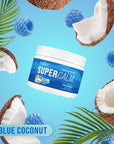 Nello Supercalm Powdered Drink Mix Tub, Cortisol Reducer* and Sleep Aid Supplement, L Theanine, Ksm-66 Ashwagandha, Magnesium Glycinate, Vitamin D 3, No Sugar, Non GMO, On The Go, 30 Ct, Blue Coconut