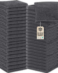 Utopia Towels Cotton Washcloths Set, 100% Ring Spun Cotton, Premium Flannel Face Cloths, Highly Absorbent and Soft Feel Fingertip Towels, 60 Pack, Grey