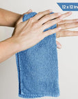 Utopia Towels 24 Pack Cotton Washcloths Set, 100% Ring Spun Cotton, Premium Quality Flannel Face Cloths, Highly Absorbent and Soft Feel Fingertip Towels, Electric Blue