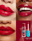 NYX PROFESSIONAL MAKEUP Lip IV Hydrating Glossy Lip Stain with 12HR Hydration - Red-y Set Wet (Red)