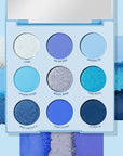 ColourPop Blue Moon Eyeshadow Palette - Monochromatic Blue Shadow Palette with Matte, Metallic and Duochrome Finishes - High-Pigment Eye Makeup with a Long-Wearing Formula (0.3 oz)