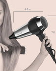 Remington Impact Resistant Hair Dryer, 1875-Watt Blow Dryer with Tourmaline, Titanium & Ceramic Technology, 3 Heat, 2 Speed Settings, Cool Shot, Diffuser & Concentrator Attachments