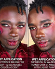 Mehron Makeup StarBlend Cake Makeup | Wet/Dry Pressed Powder | Powder Foundation | Red Face Paint & Body Paint 2 oz (56g)