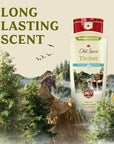 Old Spice Cleansing Body Wash for Men, 24/7 Shower Fresh with Lasting Scent, Cleanse & Refresh, Gentle on Skin, Vitamin B3, Timber with Sandalwood + Cypress Scent, 18 oz (Pack of 4)