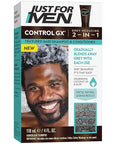 Just for Men Control GX Grey Reducing Shampoo for Textured Hair, Gradual Hair Color for Men with Keratin, 4 Fl Oz - Pack of 1 (Packaging May Vary)