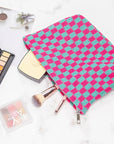 Pazimiik knitted checkered makeup bag