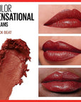 Maybelline Color Sensational Lipstick, Lip Makeup, Cream Finish, Hydrating Lipstick, Nude, Pink, Red, Plum Lip Color, Brick Beat, 0.15 oz; (Packaging May Vary)