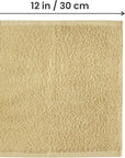 Utopia Towels 24 Pack Cotton Washcloths Set, 100% Ring Spun Cotton, Premium Quality Flannel Face Cloths, Highly Absorbent and Soft Feel Fingertip Towels, Beige